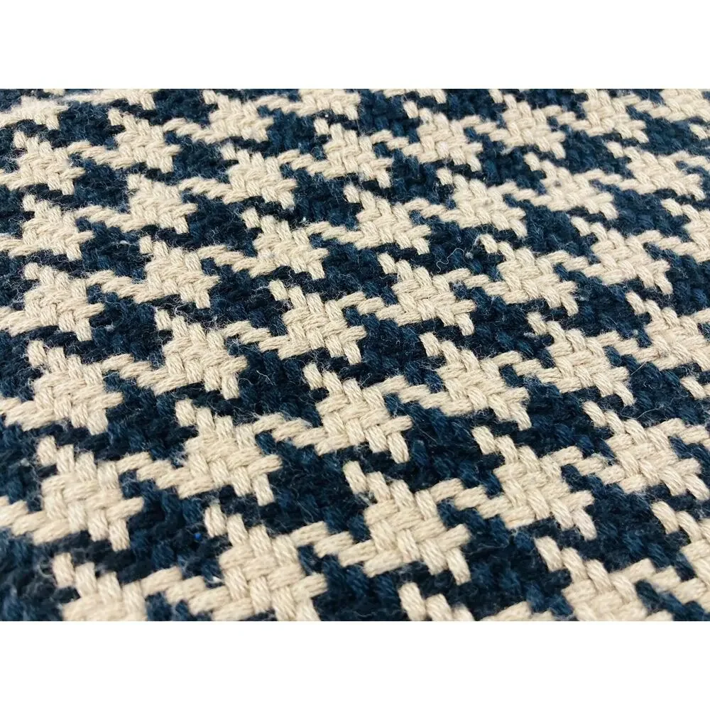 Rare Cremieux Daniel Houndstooth Cotton Queen Blanket Brown Black Large Coverlet